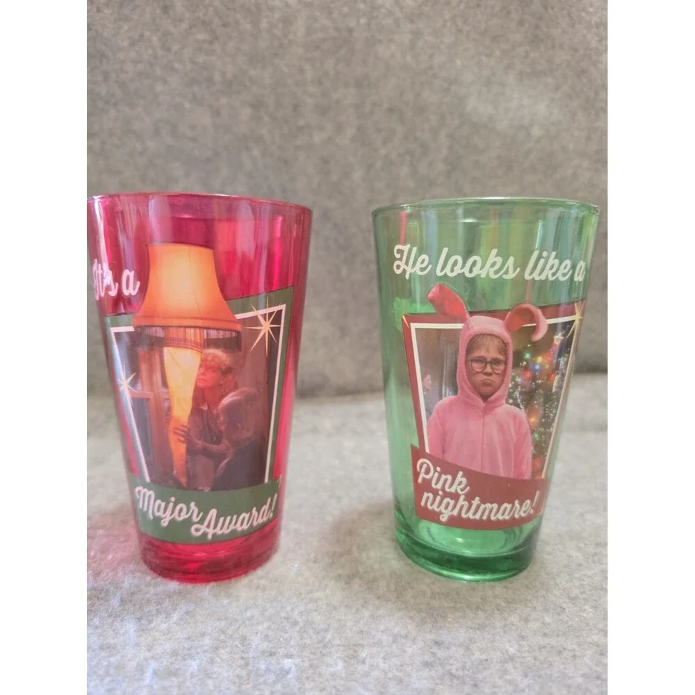 A Christmas Story “Pink Nightmare And Leg Lamp”Drinking Glass 16 Ounces